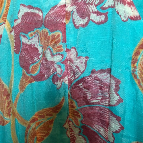 Floral Midi Dress in Blue & Fushia by The Good Journey Sz Small - Picture 10 of 13